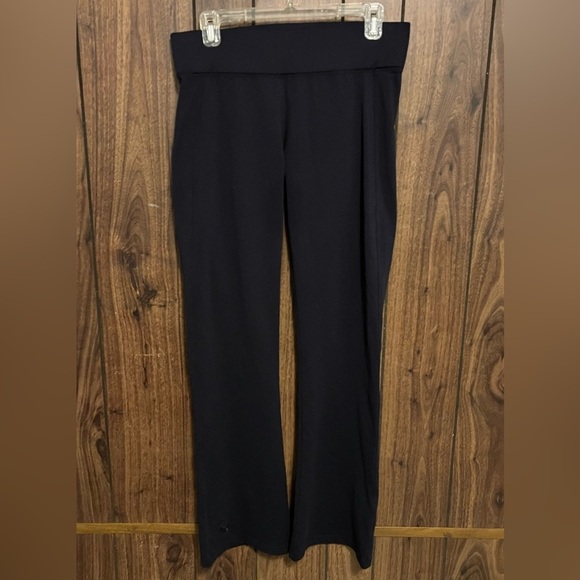 Puma USP Black Flare Leg Mid Rise Yoga Activewear Pull On Stretch Pants Sz M - Picture 1 of 8